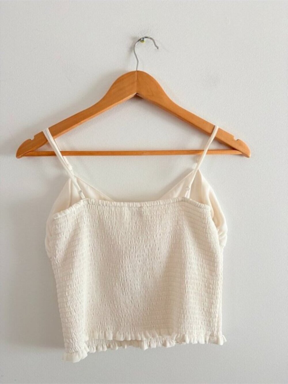Aritzia Wilfred Ballet Camisole Tank Top Chiffon Light Birch White Size Medium - Picture 5 of 7